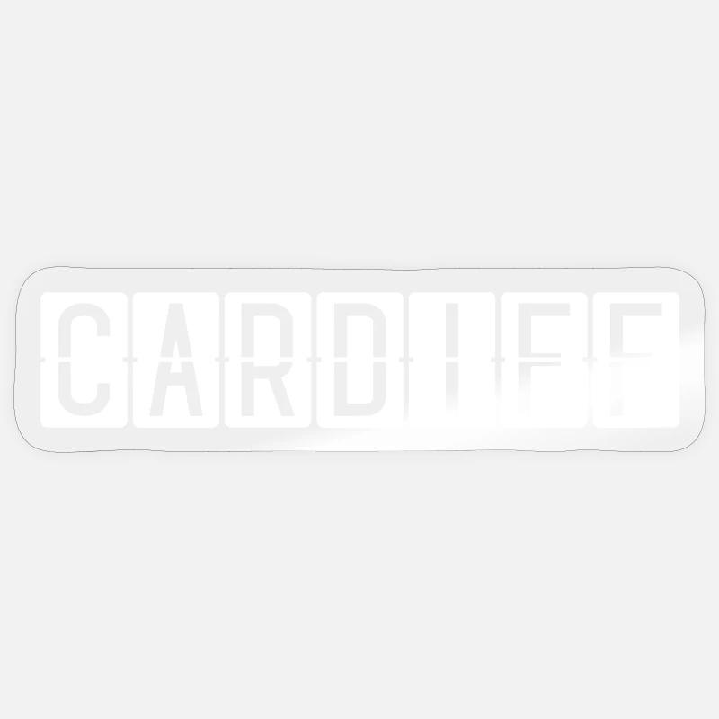 Panneau de l’aéroport de Cardiff Sticker taille S (10 x 10 cm)