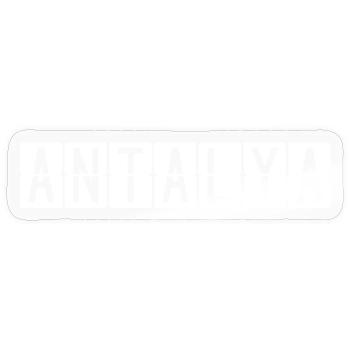 Antalya Flughafentafel - Sticker Größe S (10 x 10 cm) - Transparent glänzend - Vorne