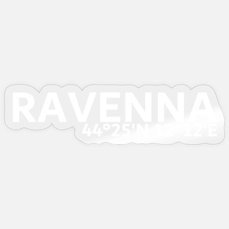 Coordonnées de Ravenne Sticker taille S (10 x 10 cm)