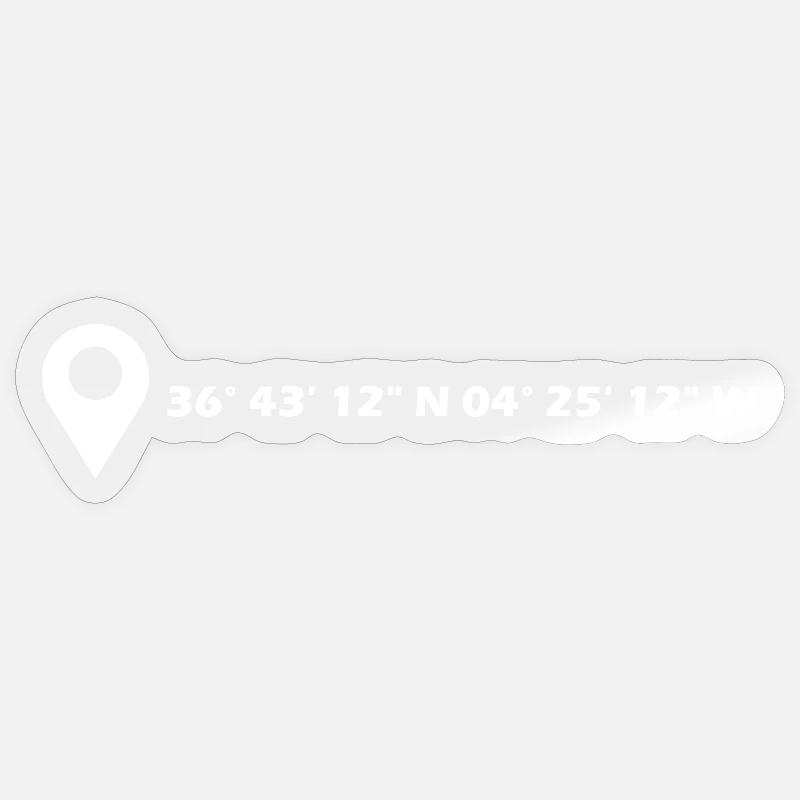 Malaga coordinates Sticker size S (10 x 10 cm)