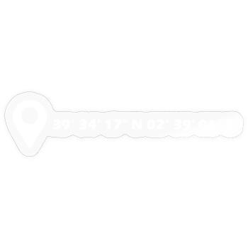 Palma coordinates - Sticker size S (10 x 10 cm) - transparent glossy - Front