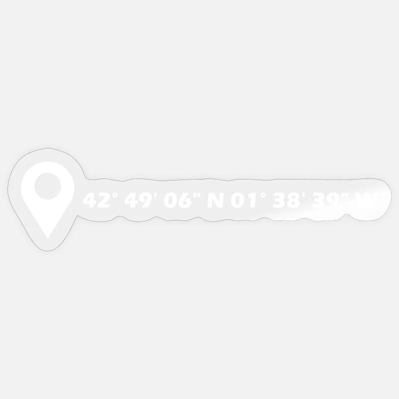 Pamplona coordinates Sticker size S (10 x 10 cm)