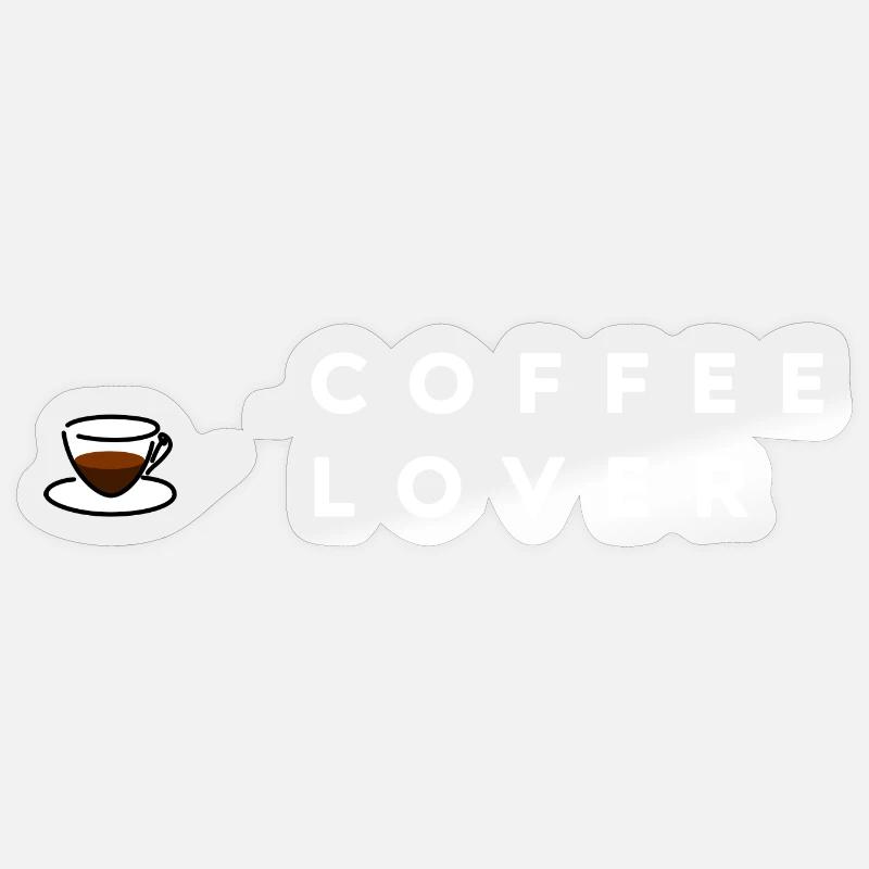 COFFEE LOVER - Sticker Größe S (10 x 10 cm) - Transparent glänzend