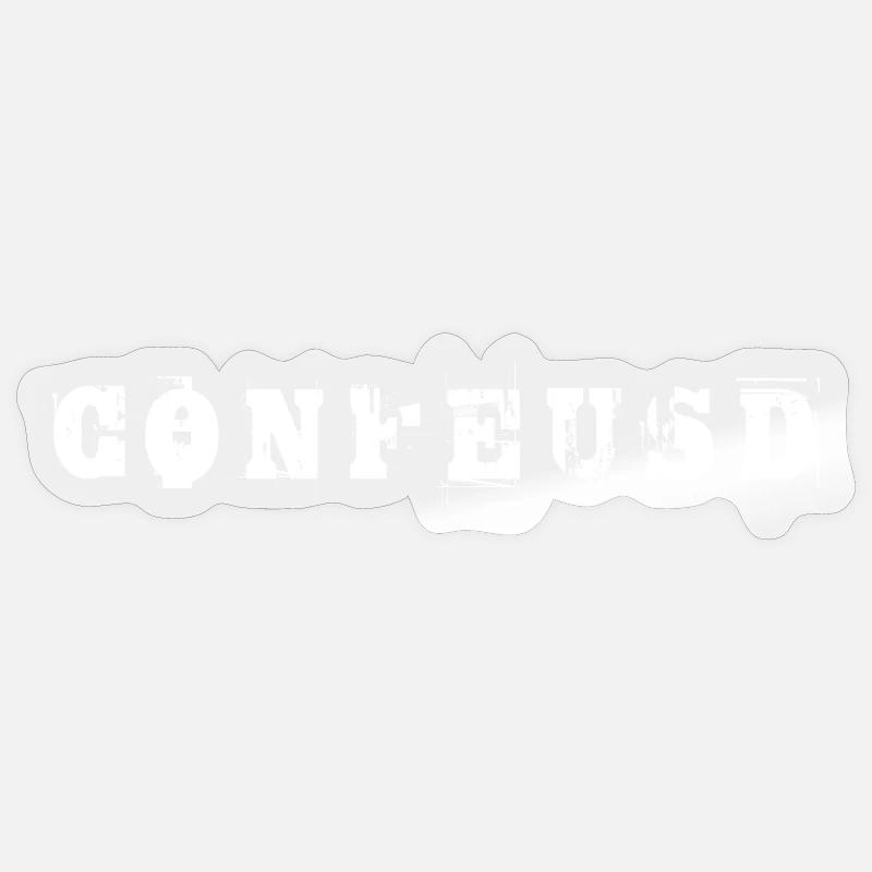 Confused - Sticker size S (10 x 10 cm) - transparent glossy