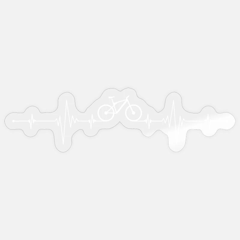 Graphique du rythme cardiaque du cycle Sticker taille S (10 x 10 cm)