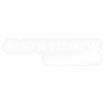 Coordonnées West Jordan, Utah, États-Unis - Sticker taille S (10 x 10 cm) - brillant transparent - Devant