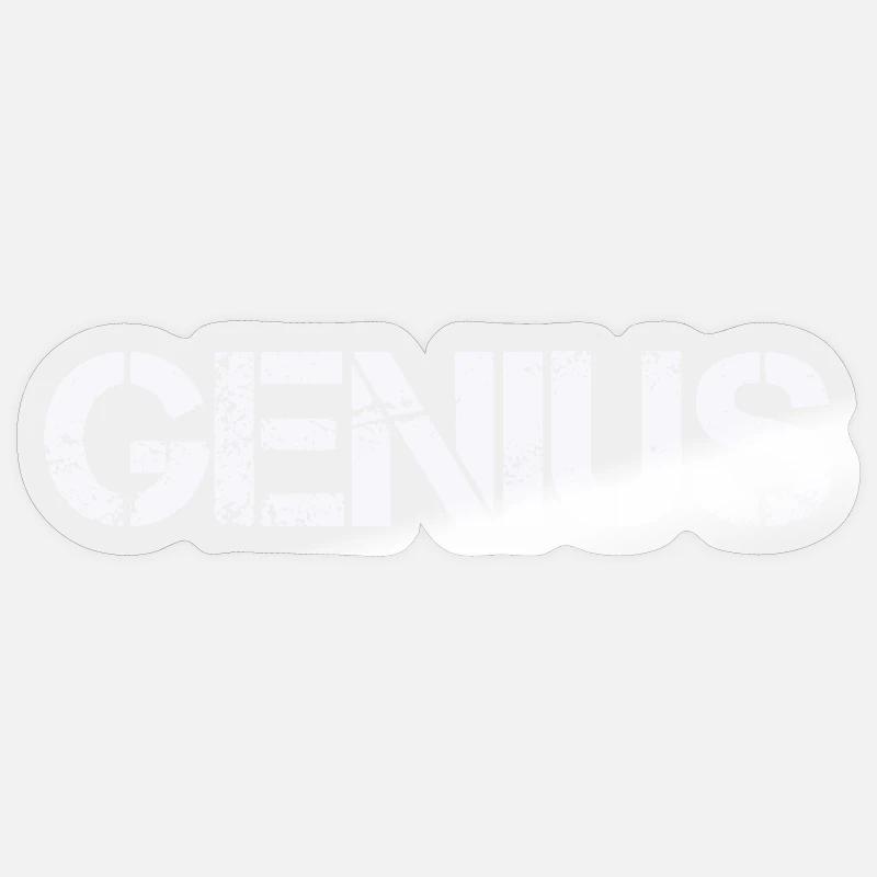 GENIUS - Sticker Größe S (10 x 10 cm) - Transparent glänzend