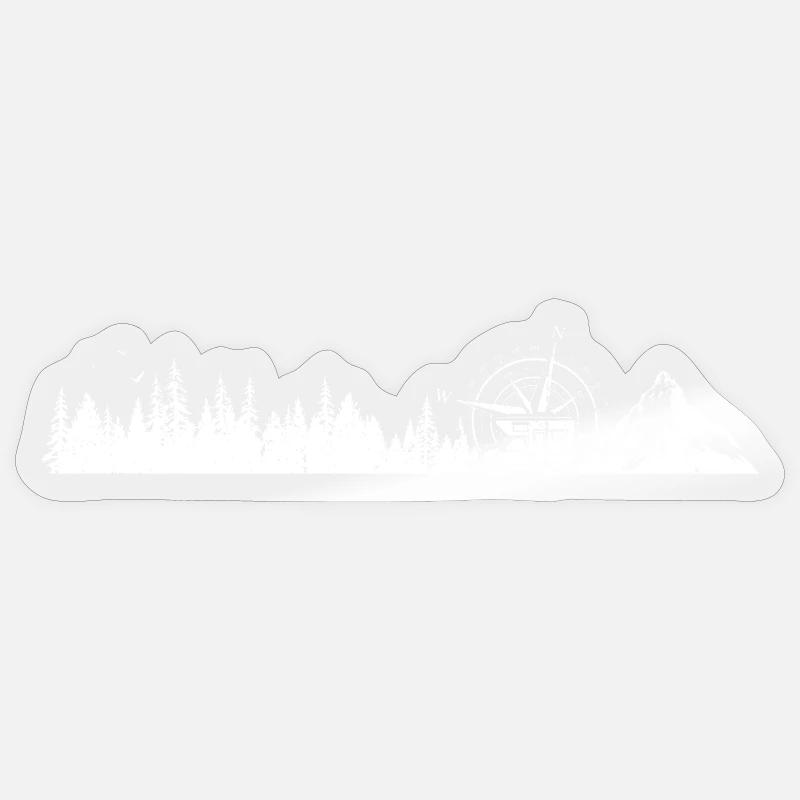 Explorer les forêts de montagne Sticker taille S (10 x 10 cm)