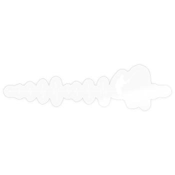 Pulse Fishing Silhouette - Sticker size S (10 x 10 cm) - transparent glossy - Front