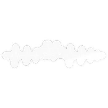 Cyclist Heartbeat Line Art - Sticker size S (10 x 10 cm) - transparent glossy - Front