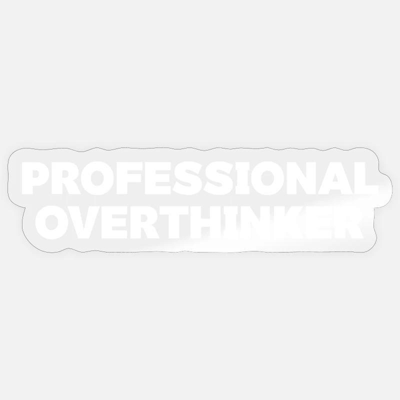 Conception typographique futuriste - Sticker taille S (10 x 10 cm) - brillant transparent