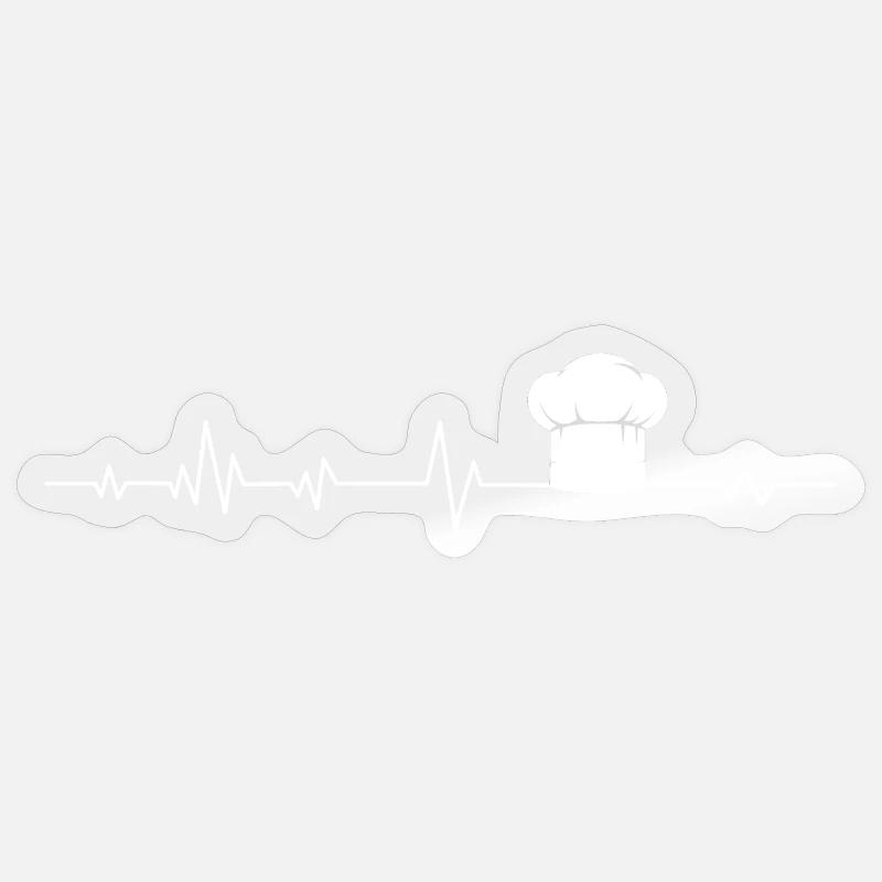 Cuisinier Cuisinier - Sticker taille S (10 x 10 cm) - brillant transparent