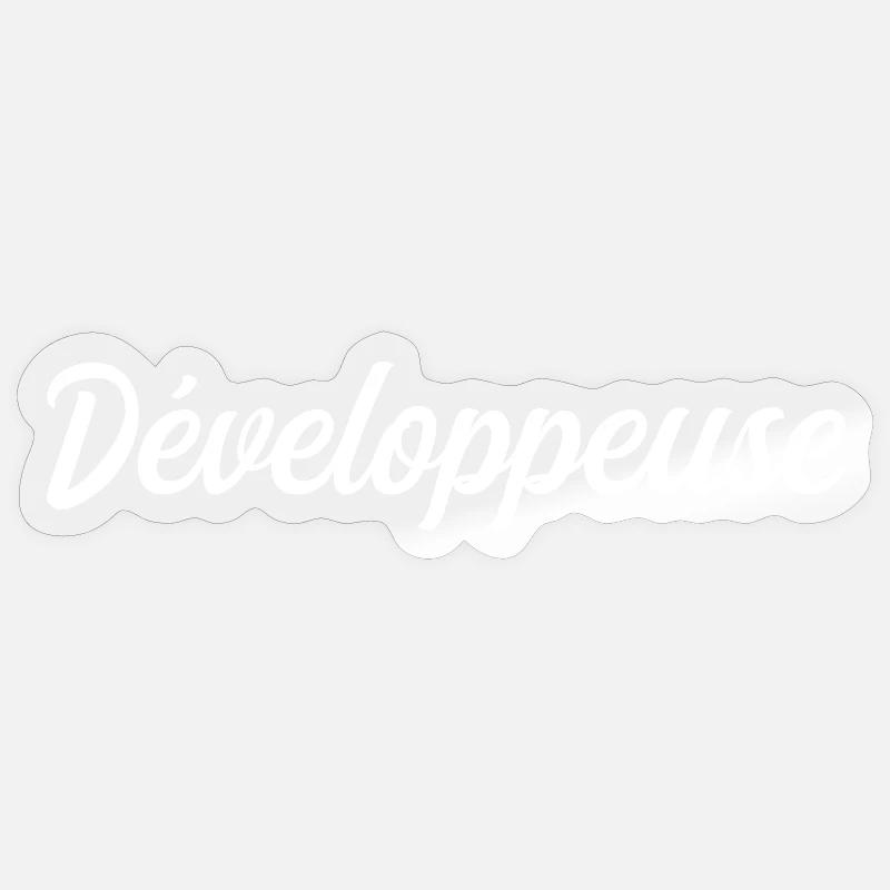 Développeuse - Sticker taille S (10 x 10 cm) - brillant transparent
