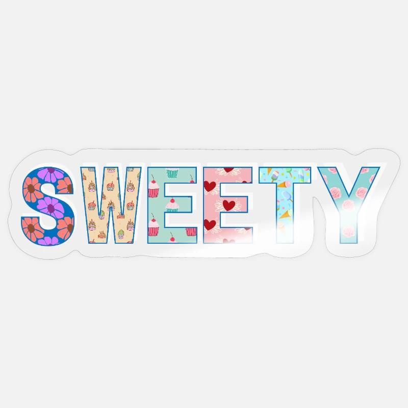 Chérie - Sticker taille S (10 x 10 cm) - brillant transparent