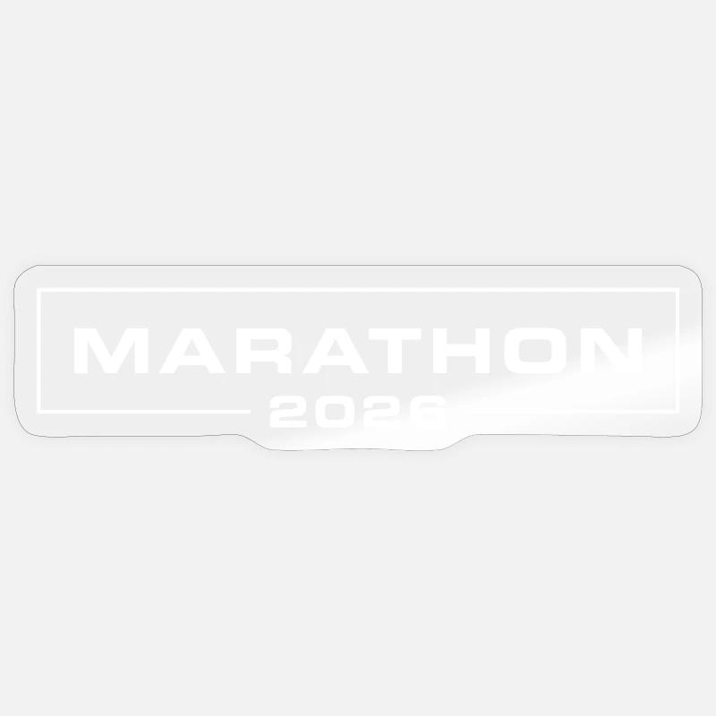 Marathon 2026 - Sticker size S (10 x 10 cm) - transparent glossy