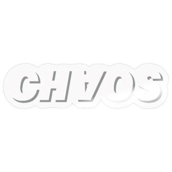 Chaos - Sticker taille S (10 x 10 cm) - brillant transparent - Devant