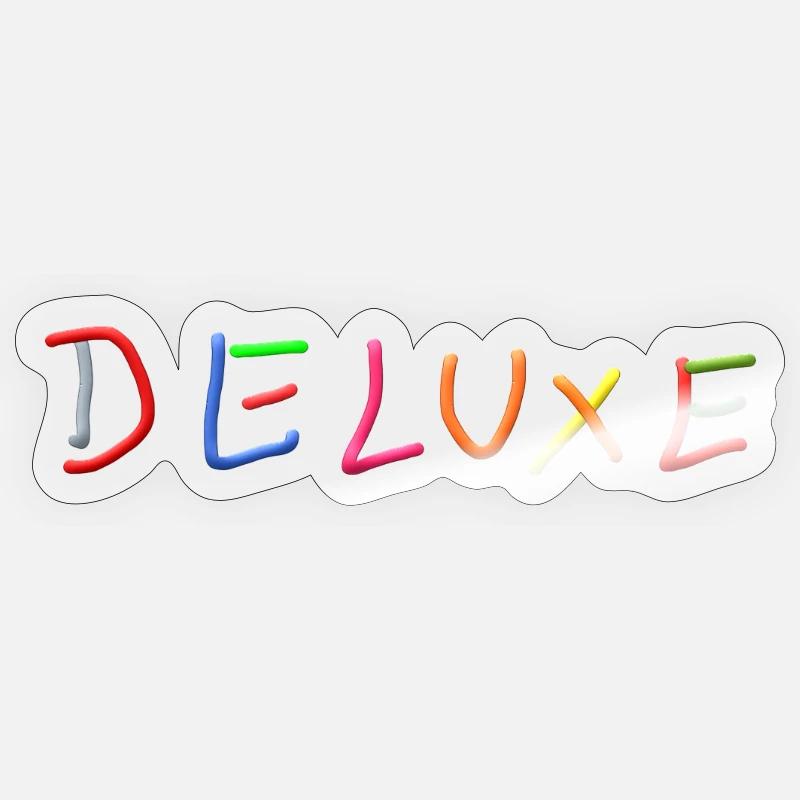 Lettrage arc-en-ciel de luxe - Sticker taille S (10 x 10 cm) - brillant transparent