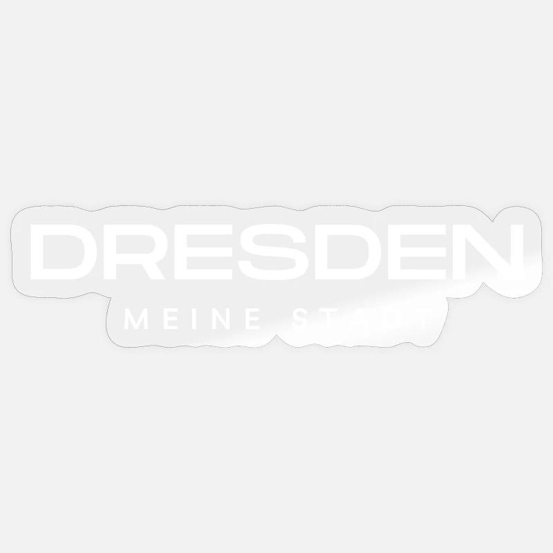 Dresden - Sticker Größe S (10 x 10 cm) - Transparent glänzend