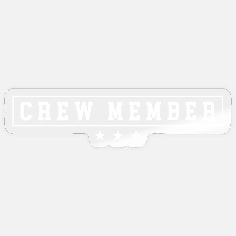 membre d’équipage - Sticker taille S (10 x 10 cm) - brillant transparent