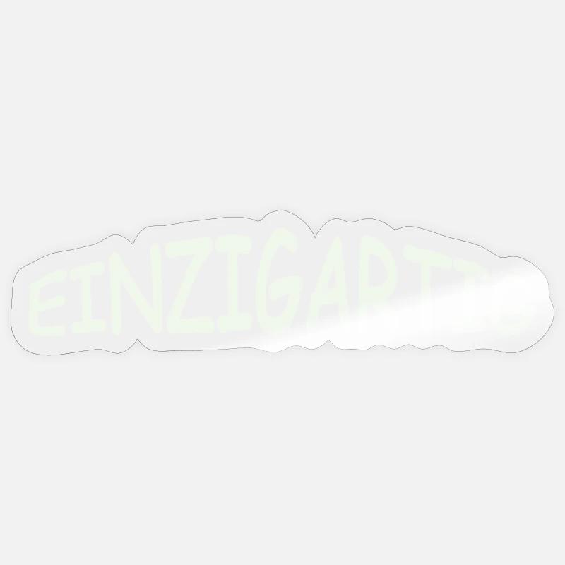 einzigartig- - Sticker Größe S (10 x 10 cm) - Transparent glänzend