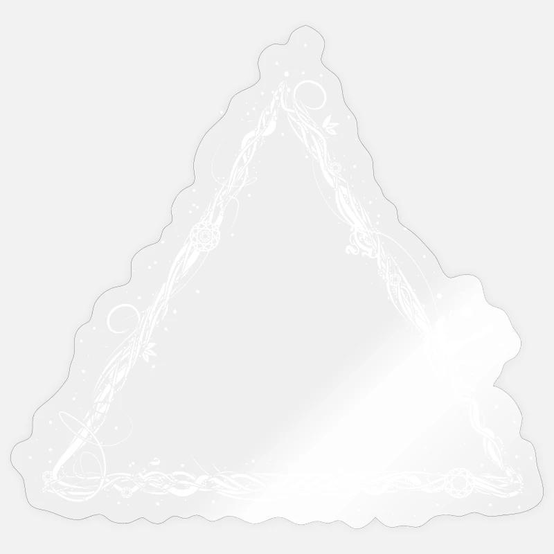 White triangle - Sticker size S (10 x 10 cm) - transparent glossy