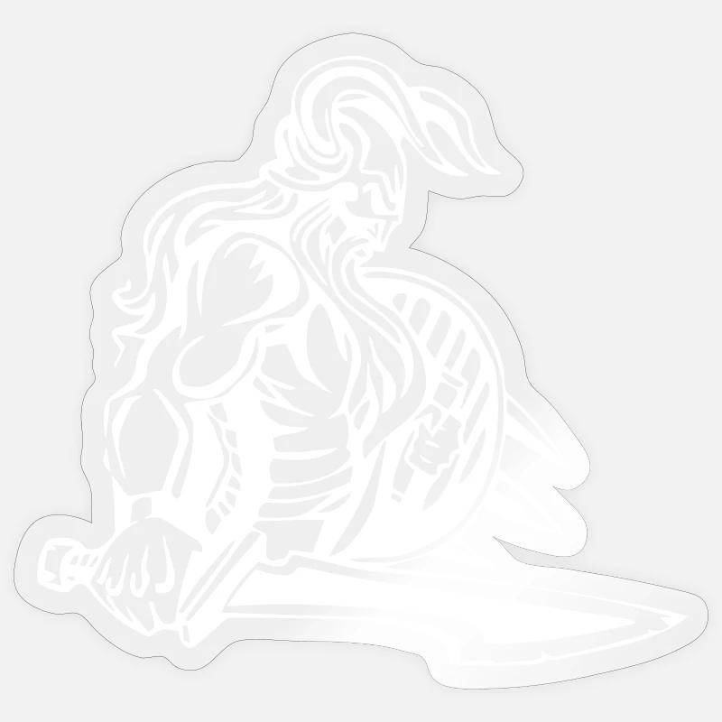 Starker Wikinger - Sticker Größe S (10 x 10 cm) - Transparent glänzend