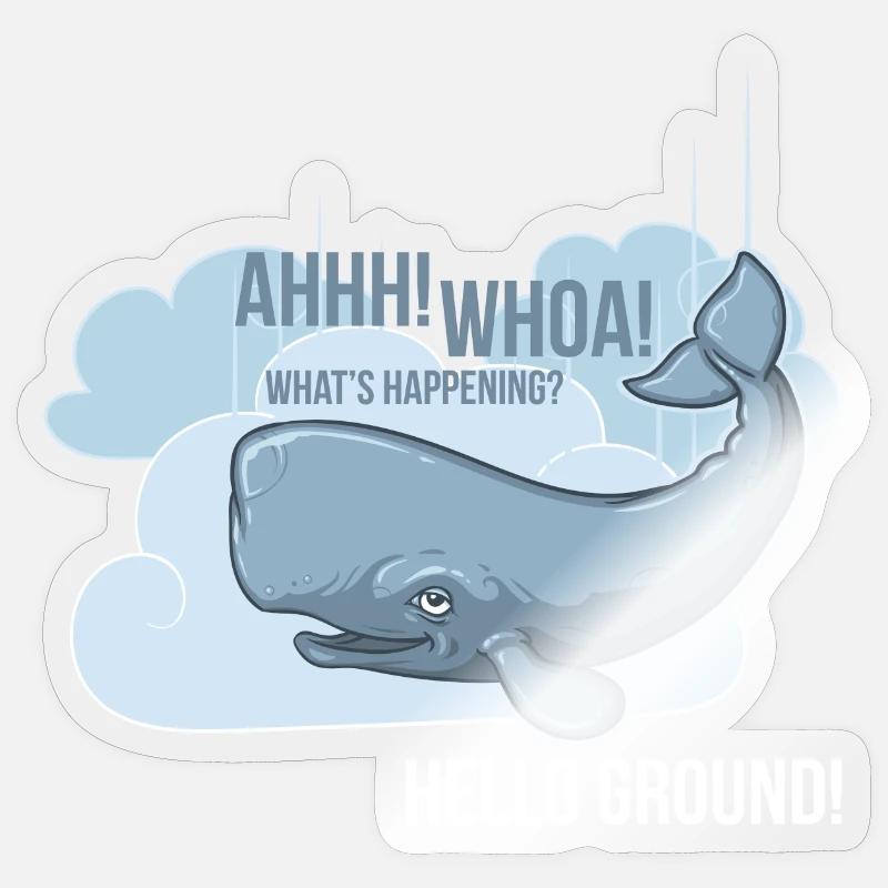 Hello Ground! - Sticker taille S (10 x 10 cm) - brillant transparent
