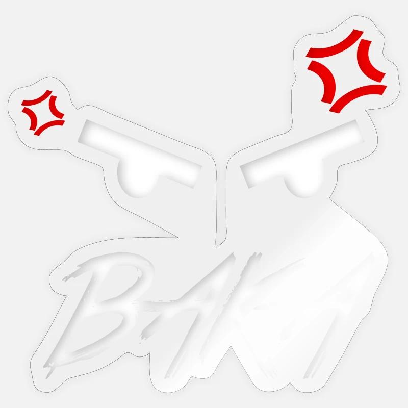 Baka Espressione Anime - Sticker formato S (10 x 10 cm) - trasparente lucido