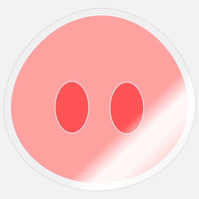 Cochon - Sticker taille S (10 x 10 cm) - brillant transparent