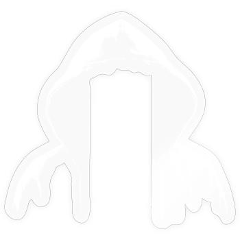 Hoodie Hacker Style - Sticker Größe S (10 x 10 cm) - Transparent glänzend - Vorne