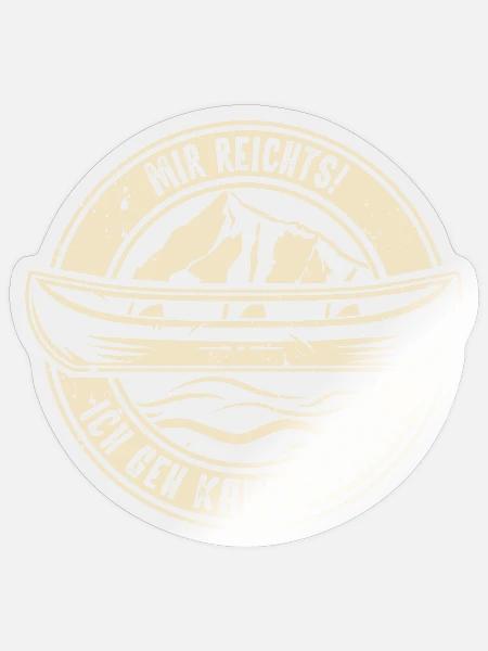 Kanu Kanufahrer Kanufahren - Sticker Größe S (10 x 10 cm) - Transparent glänzend
