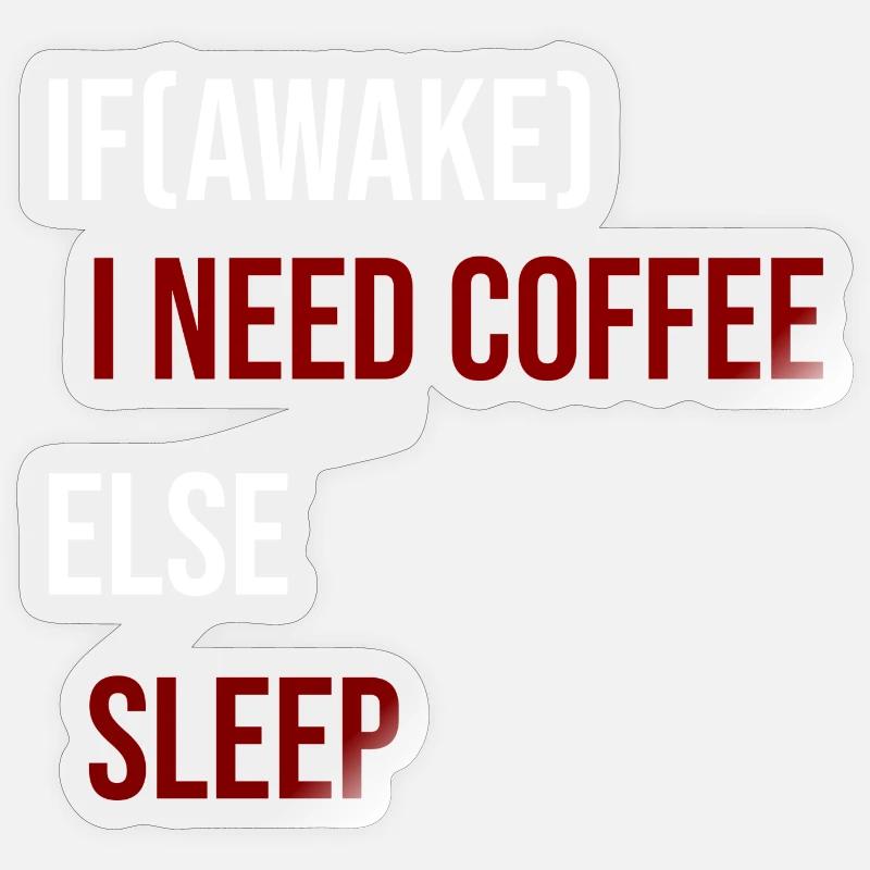 If Awake Second Edition - Sticker size S (10 x 10 cm) - transparent glossy