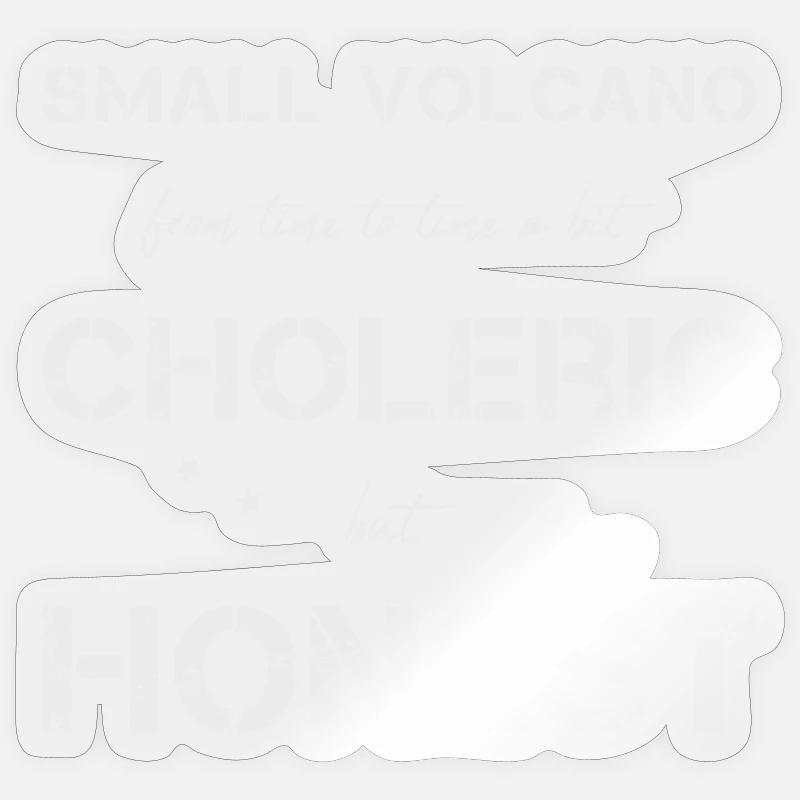 choleric honest - Sticker Größe S (10 x 10 cm) - Transparent glänzend