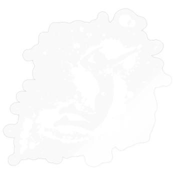 Volleyball Spike Man Weiß - Sticker Größe S (10 x 10 cm) - Transparent glänzend - Vorne