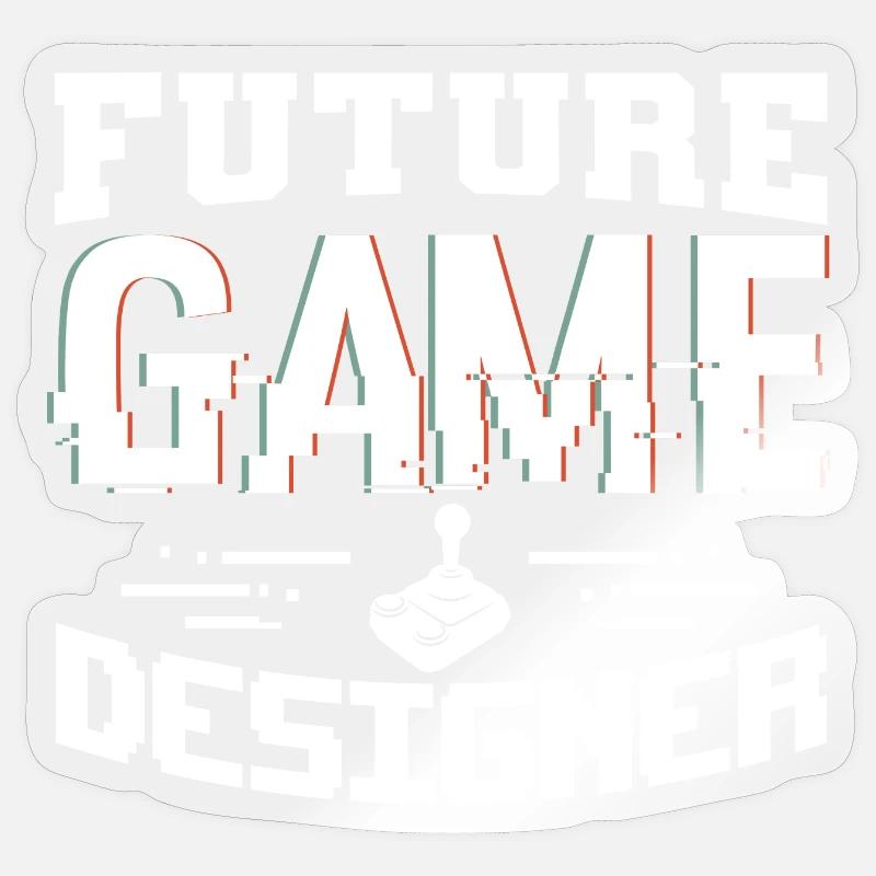 Game Designer Junge - Sticker Größe S (10 x 10 cm) - Transparent glänzend