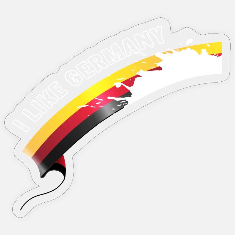 i like Germany with Milk - Sticker size S (10 x 10 cm) - transparent glossy