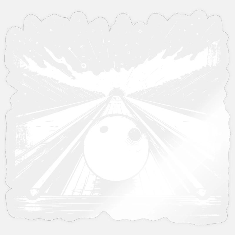 Bowling - Sticker taille S (10 x 10 cm) - brillant transparent