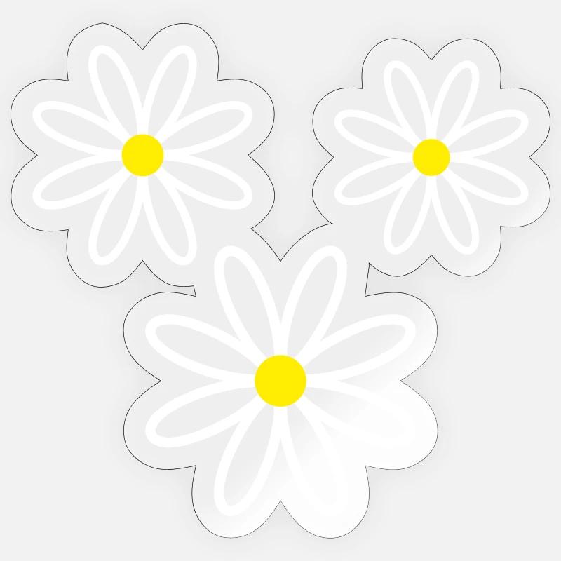 Gänseblümchen Blume Sticker Größe S (10 x 10 cm)
