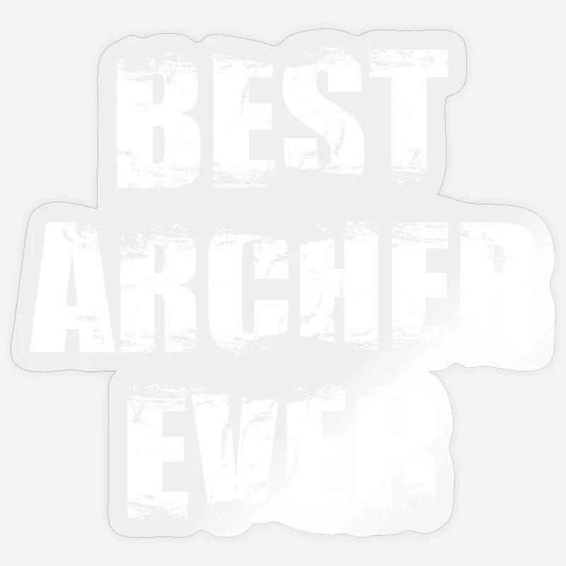 Meilleur archer - Sticker taille S (10 x 10 cm) - brillant transparent