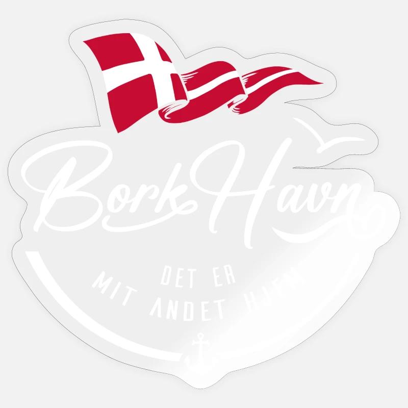 BORKHAVN - Ma résidence secondaire - w Sticker taille S (10 x 10 cm)