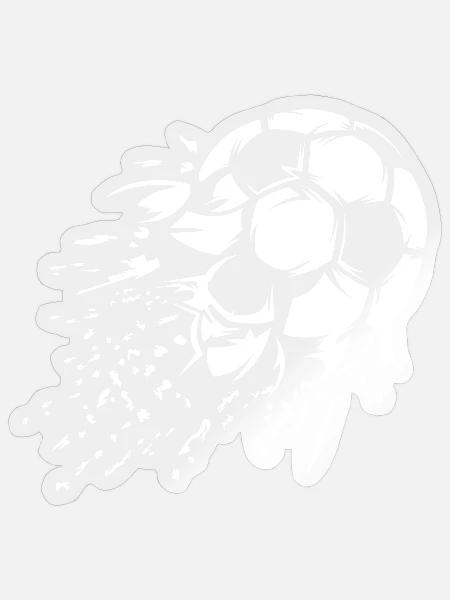 Fußball Schuss Explosion Illustration Team Logo - Sticker Größe S (10 x 10 cm) - Transparent glänzend