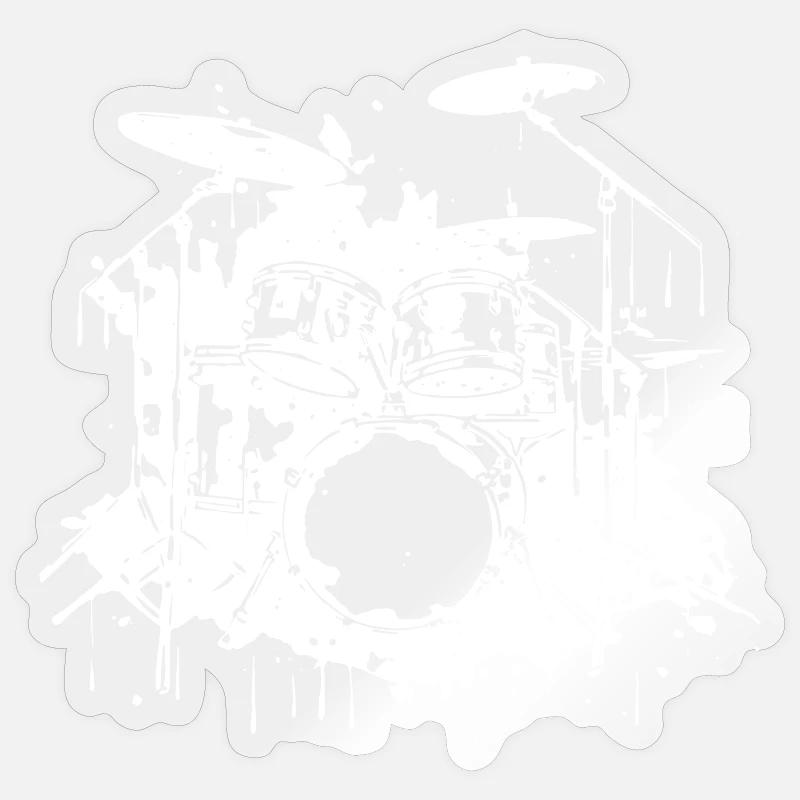 Graphiques de batterie - Sticker taille S (10 x 10 cm) - brillant transparent