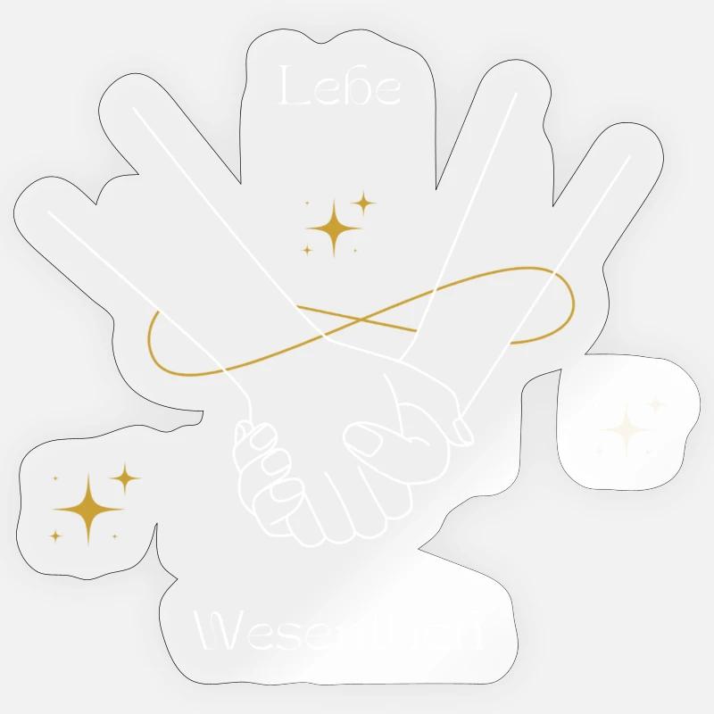 Polarité - Sticker taille S (10 x 10 cm) - brillant transparent