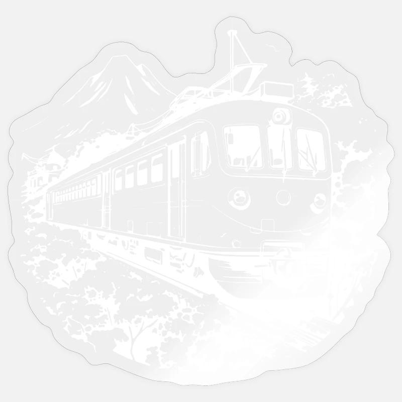 Railway Graphic - Sticker size S (10 x 10 cm) - transparent glossy