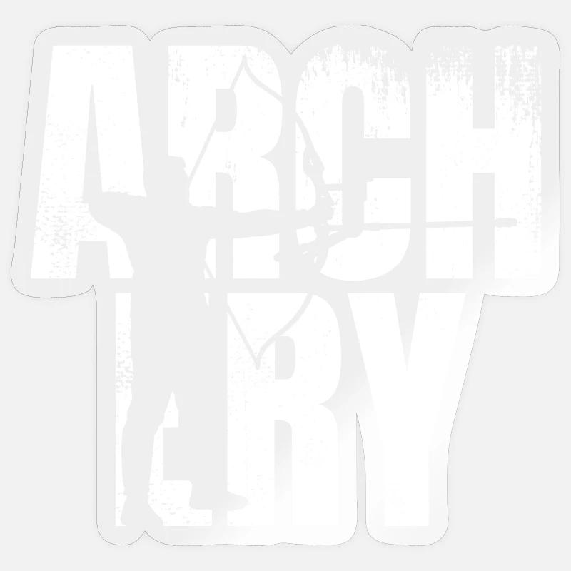 Archerie - Sticker taille S (10 x 10 cm) - brillant transparent