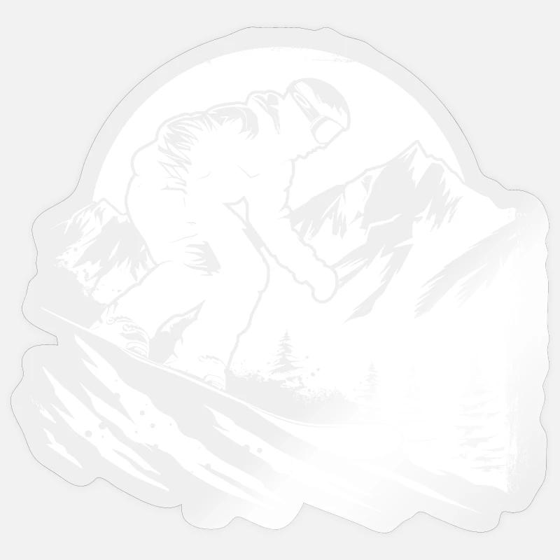 Snowboarder Sketch - Sticker size S (10 x 10 cm) - transparent glossy