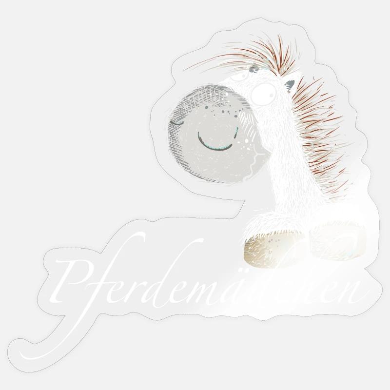 Pferdemädchen Pferde Spruch Pferd - Sticker Größe S (10 x 10 cm) - Transparent glänzend