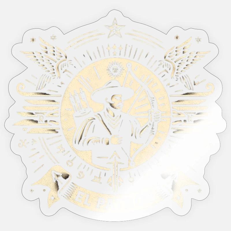 Icône d’El Patrón Archer - Sticker taille S (10 x 10 cm) - brillant transparent