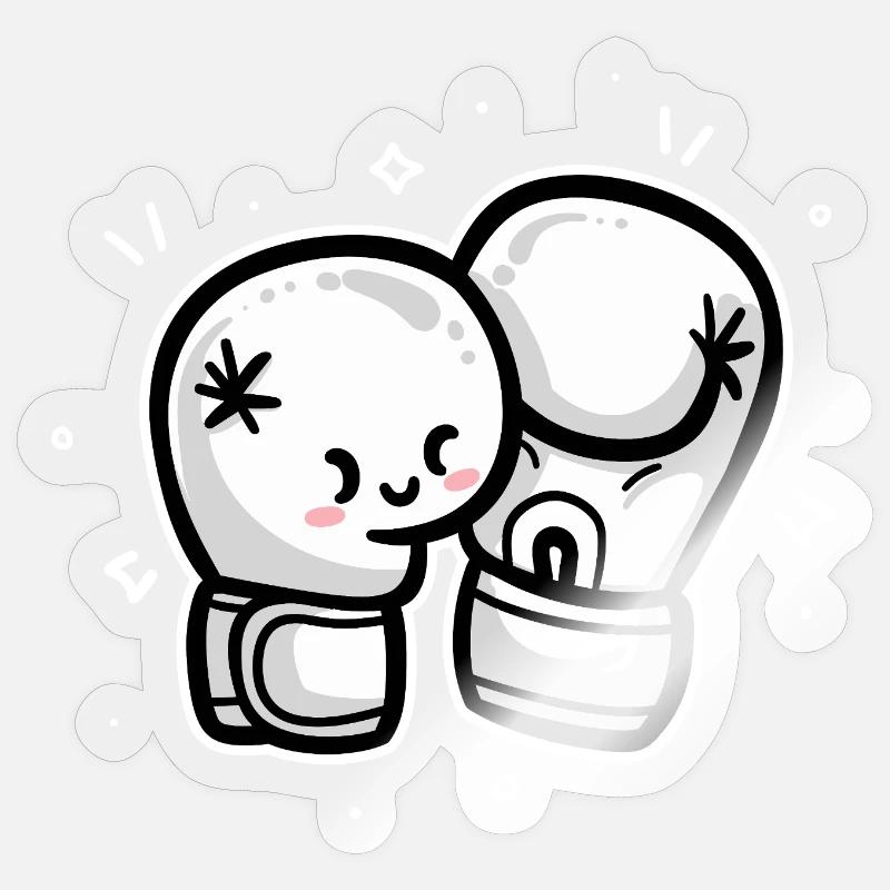 Boxhandschuhe Sticker Größe S (10 x 10 cm)