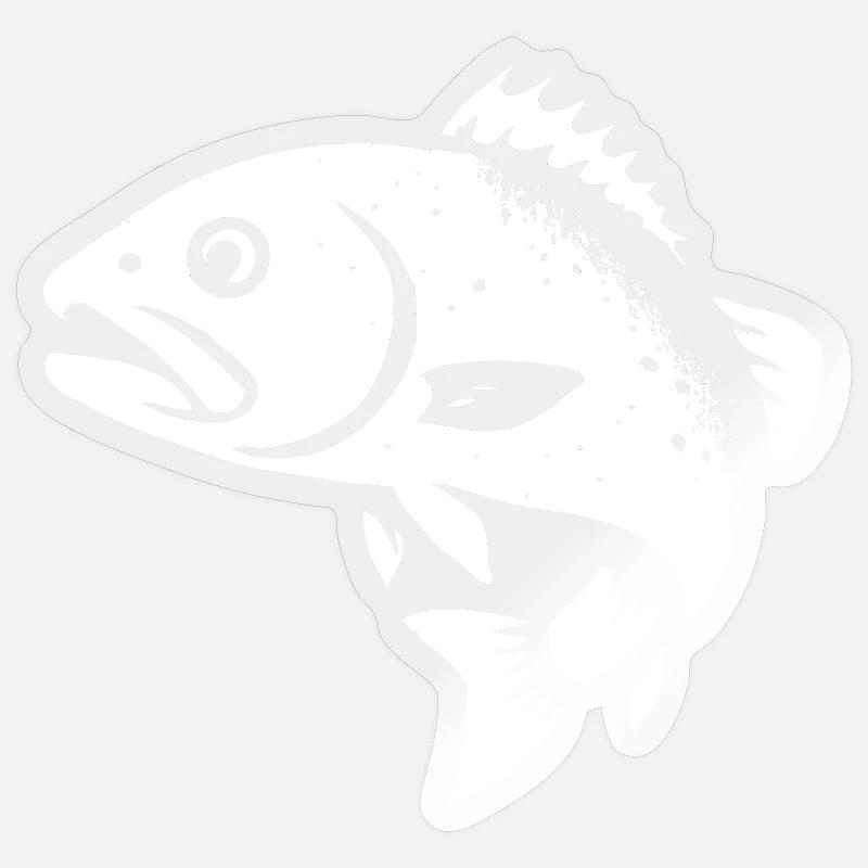 Zander and perch - Sticker size S (10 x 10 cm) - transparent glossy